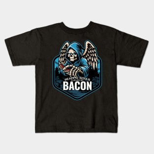 Reaping souls, fueled by bacon Kids T-Shirt